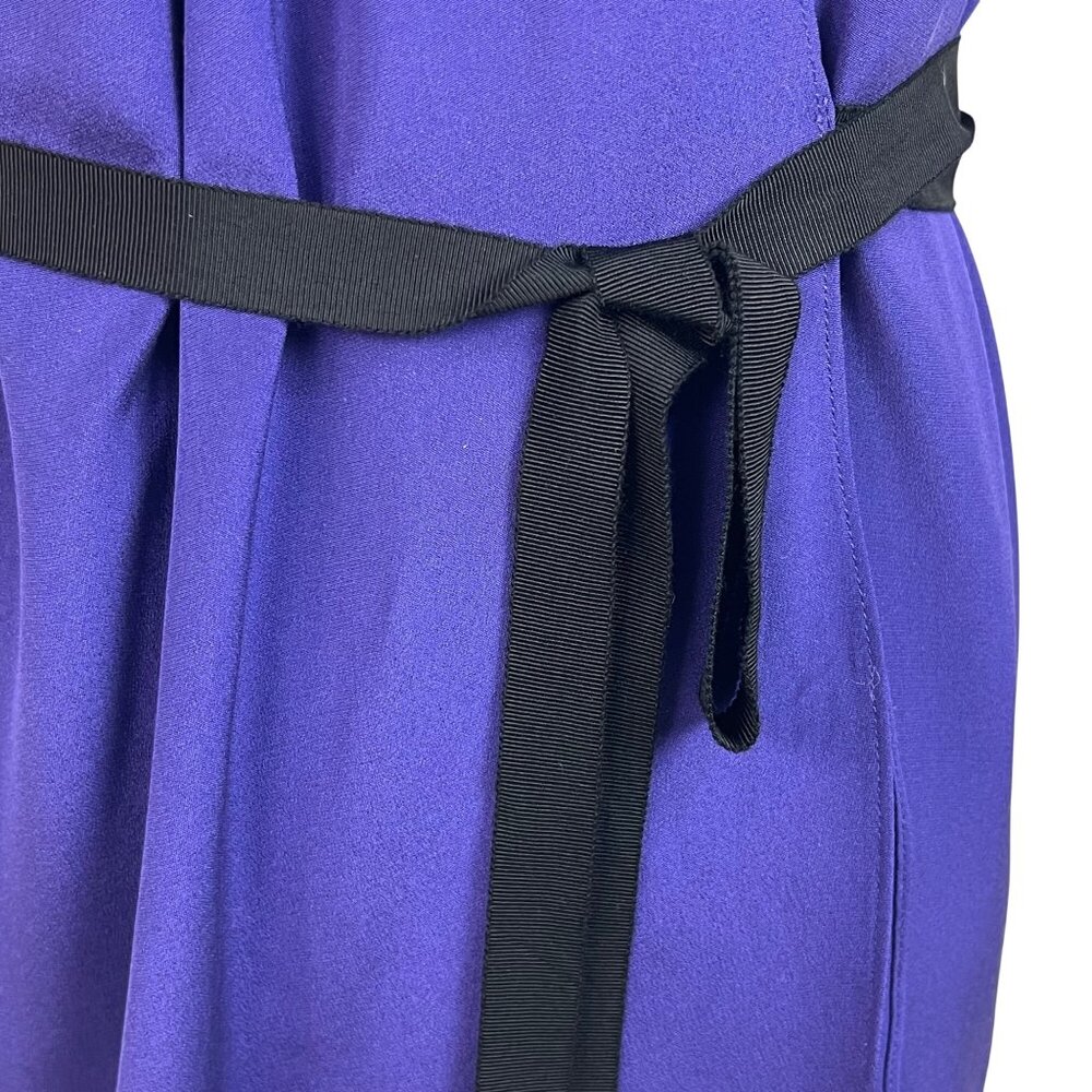 Alexander Wang 100% Silk Wrap Mini Cocktail Dress 2 Purple Petal Belt Tie Luxury - Picture 5 of 12